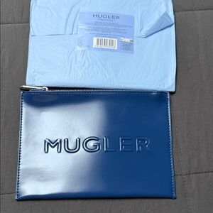 Mugler Glossy Navy Pouch